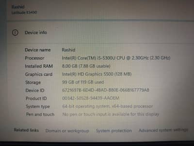 Dell laptop good condition 2/3 hours battery Time