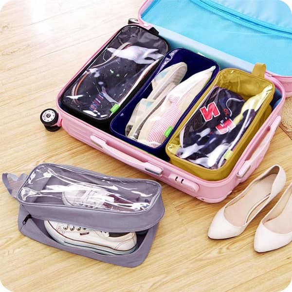 Non-Woven Dustproof Travel Shoe Storage Bags With Zipper