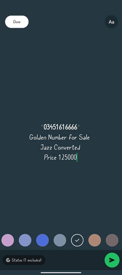 Golden Number For sale