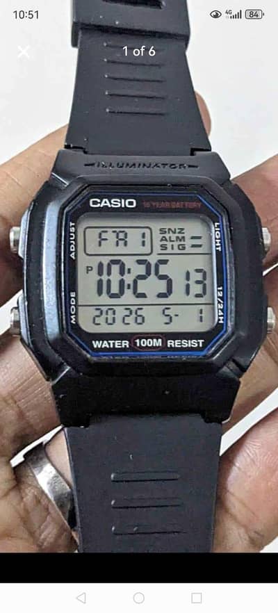Casio W-800 H Illuminater Dual Time Illuminater watch For Sale