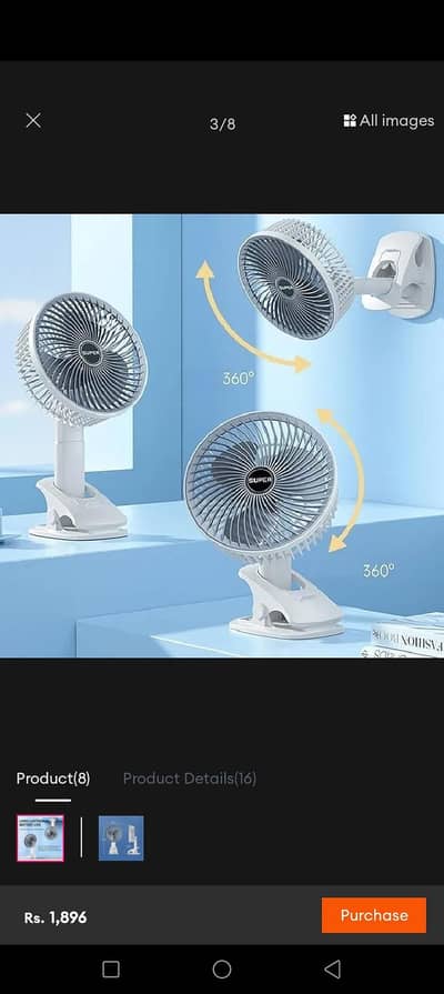 mini Air fan. rechargeable and portable