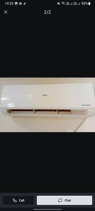 Haier 1 ton Dc inverter heat and cool totally genuine
