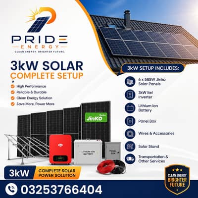 3kW Solar System for Sale in Pakistan | Solar Panels + Inverter