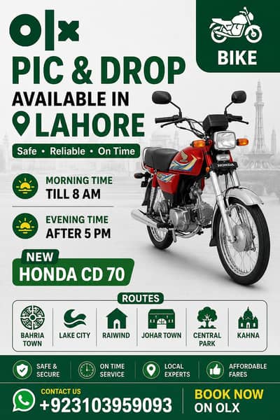 Bike Pick and Drop Available