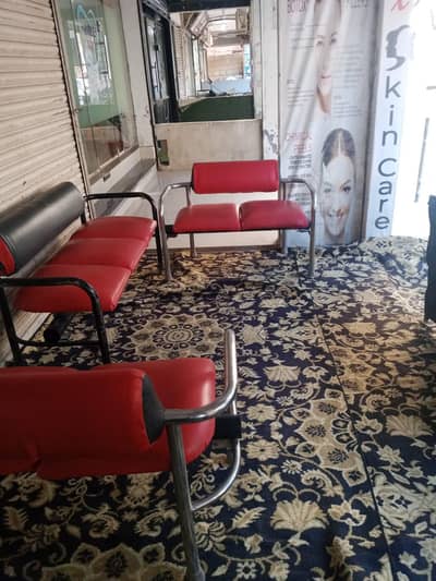 Clinic / Salon Reception Waiting Chairs – 7 Seater