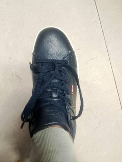 **Levi's Genuine Leather Shoes – Navy Blue | Size 9**