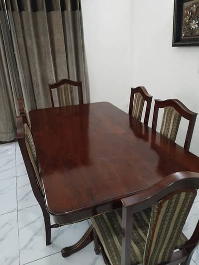 Pure Sheesham Wood 6-seater Dining Table Set - Excellent condition