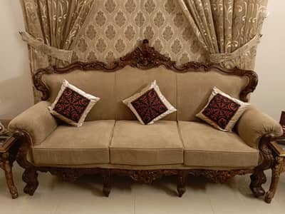 5 Seater Chiniot Carving Sofa Set