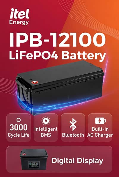 Brand New Itel Energy 100Ah Lithium Battery LiFePO4 Solar Inverter