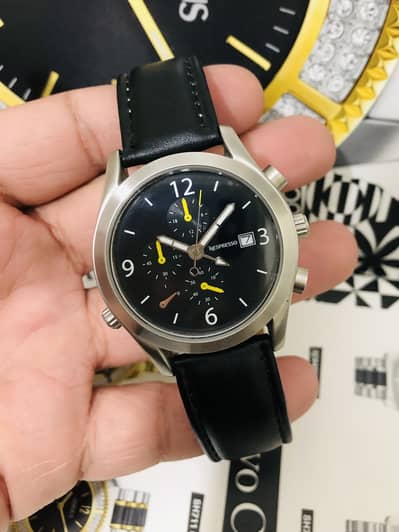NESPRESSO JAPANESE MADE-NEW WATCH-CHRONOGRAPH-SEIKO CITIZEN CASIO OMAX
