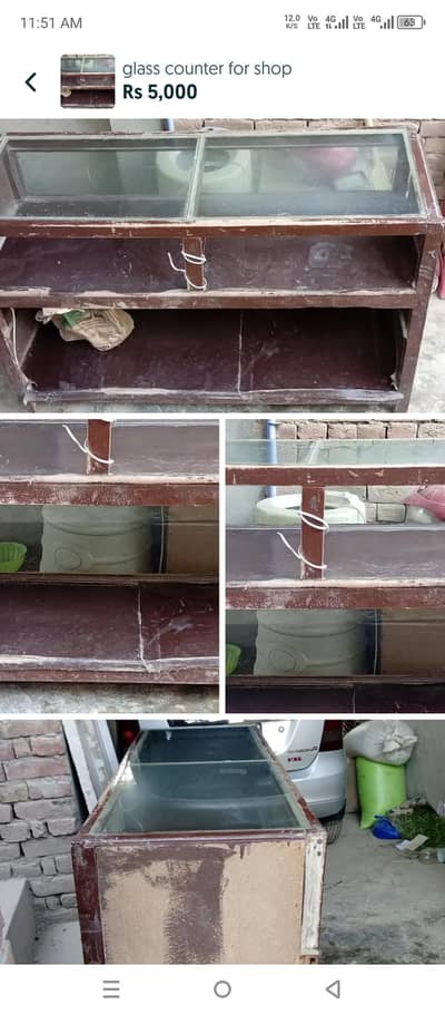 glass counter for shop