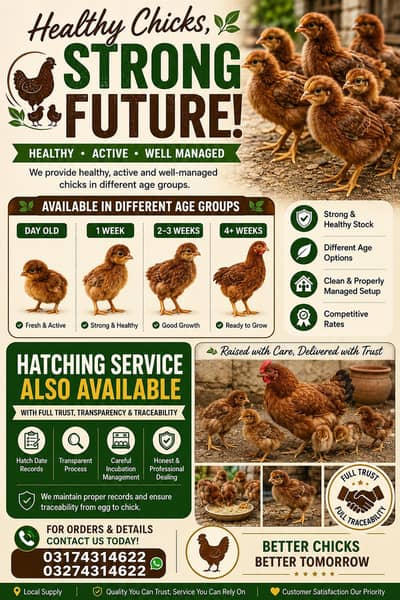 Desi chicks/ hatching services.