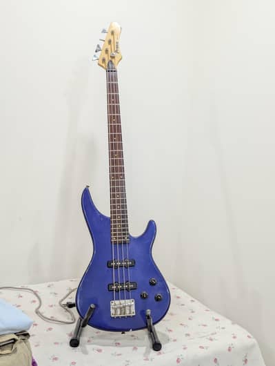 Blue Bass Guitar in Mint Condition is for Sale