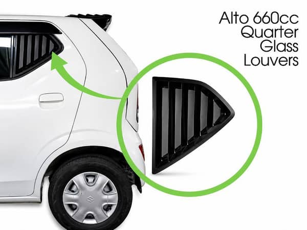 Quarter Window Black Louvers For Suzuki Alto 660cc