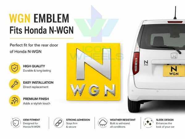 Chrome Emblem | Honda N WGN | Rear Door Crest Logo