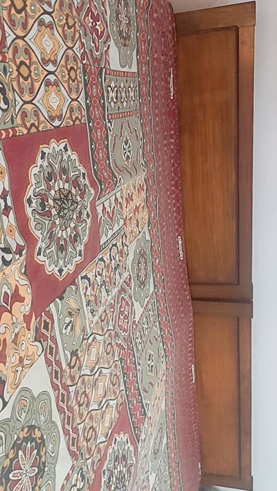 Set of Wooden Single Beds with Mattress