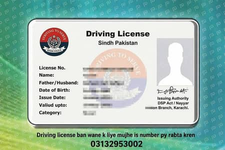Driving license & Nadra services DC services