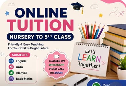 online tuition for nursery to 5th class