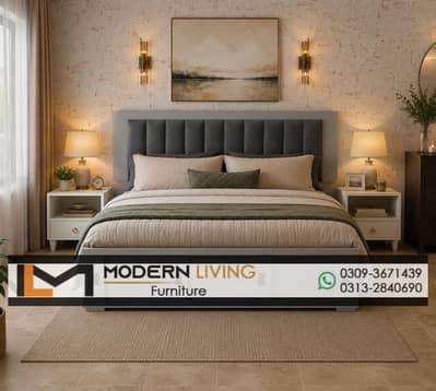 King Bed With 2 Storage Side Tables Best Quality