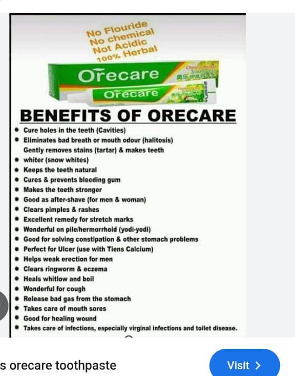 orecare toothpaste 3