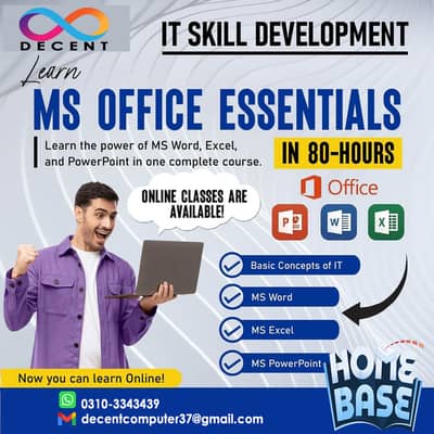 ONLINE & HOME BASED COMPUTER COURSE for GULSHAN, MALIR, KORANGI, JOHAR