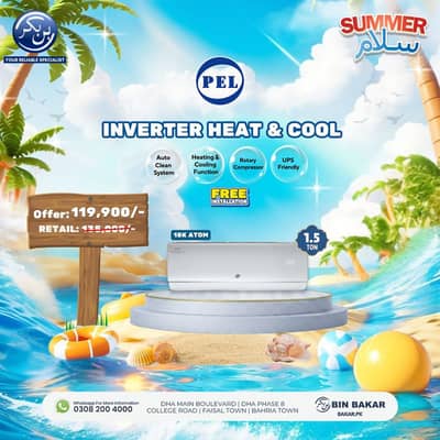 PEL 1.5 Ton Inverter Heat & Cool Air Conditioner (18K Atom Series)