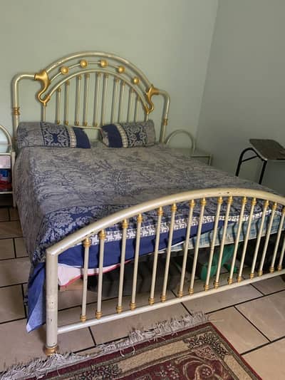 bed with mattress