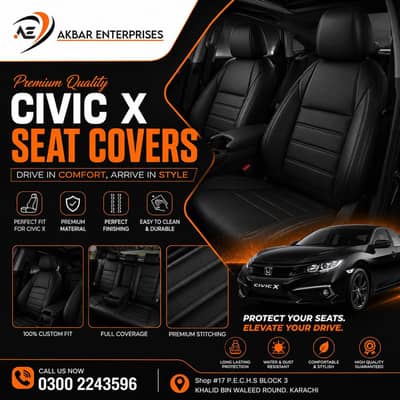 Honda Civic X Synthetic Leatheright Basepoke Seat Cover