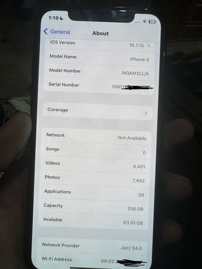 I phone X Pta Approved 256GB