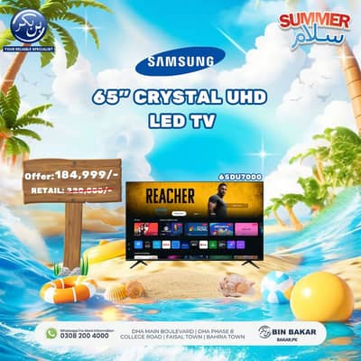 Brand New Samsung 65" Crystal UHD LED TV (65DU7000) - Bin Bakar Offer