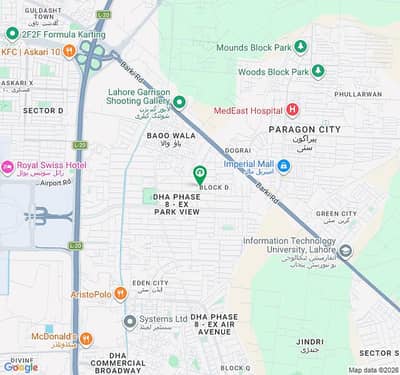 Block D 10 Marla Residential Plot At Prime Location In Ex Park View DHA Phase 8 Lahore.