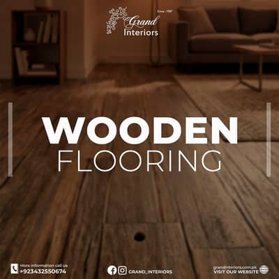 Laminated wooden vinyl pvc spc flooring by Grand interiors