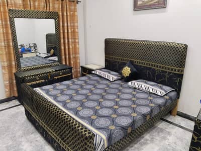 king size bed with mattress alkhair 5 star 2 side tables and dressing