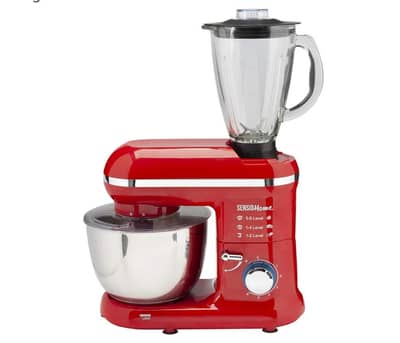 Sensio Home 2-in-1 Stand Mixer & Blender 1300W - 4.5L Bowl, Red Brand