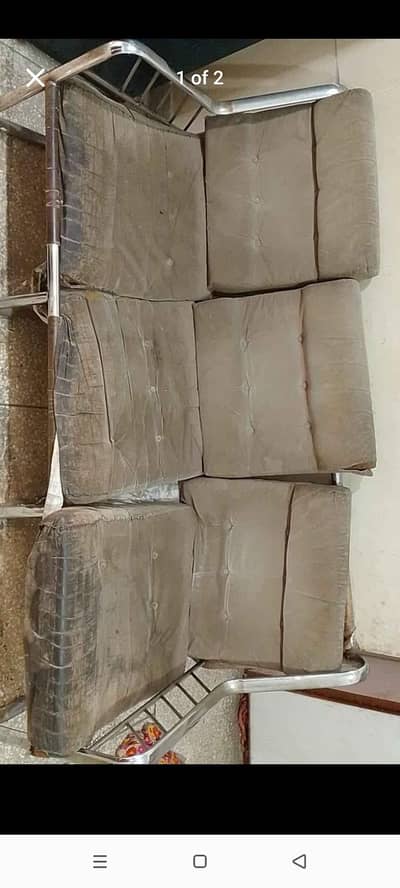 5 Seater Pure Steel Sofa Set