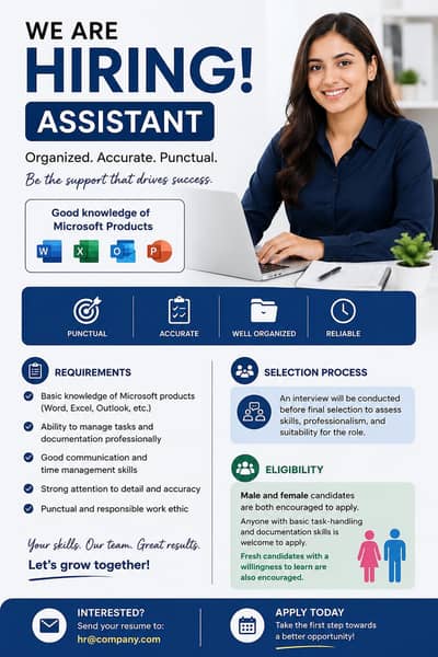 Assistant Required