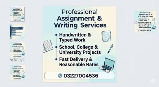 Professional Assignment Writing & Handwriting Services Available