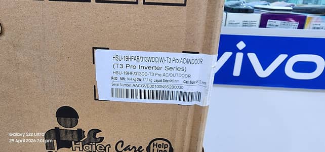Haeir 1.5 Ton T3 Pro  Box pack Ac
