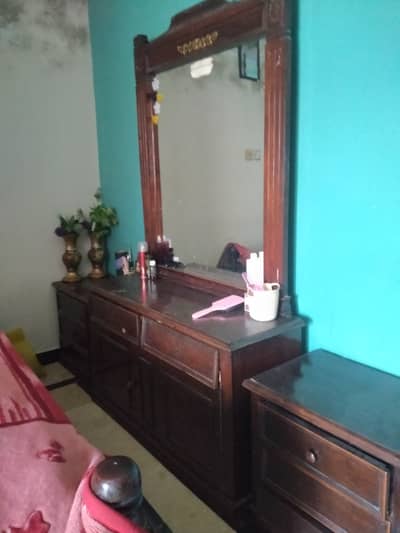 Beautiful King size Bed with dressing Table 2 side Table