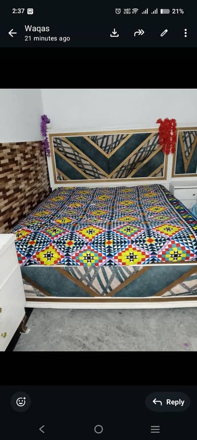 good condition bed set