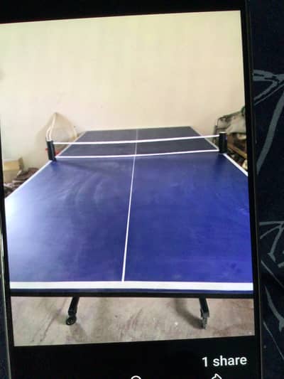 Table tennis table in use new
