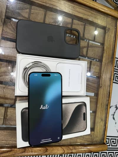 Iphone 15 pro max 256gb PTA approved natural titanium
