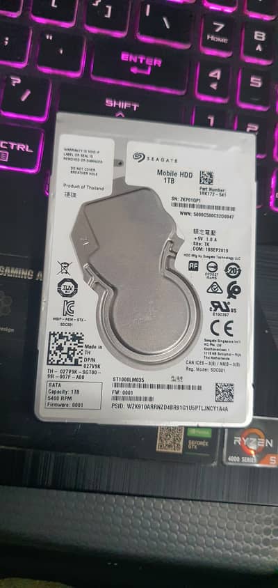 Seagate 1TB Mobile HDD SATA 6Gb/s 128MB Cache 2.5" Hard Drive