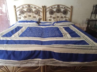 Two Single beds iron