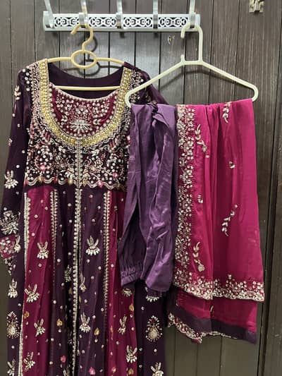 Branded embroidered frock style wedding formal worn once