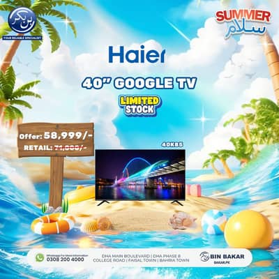 Haier 40" Google TV (40K85) – Brand New Limited Stock Offer