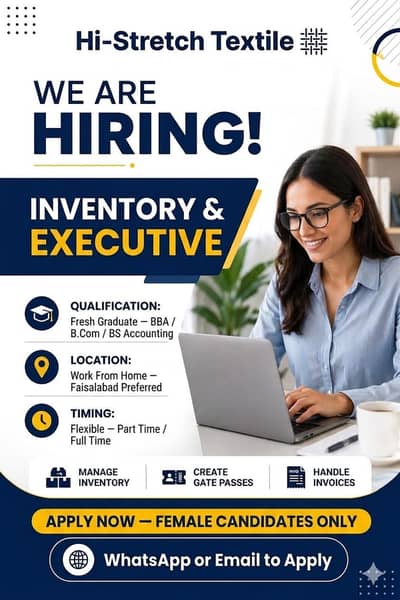 Female Admin & Billing Assistant Required
