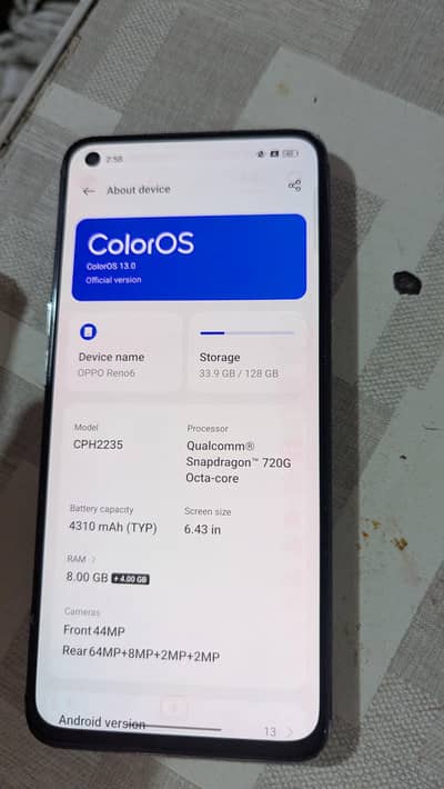  Oppo Reno 6 10/10 Condition | Battery 100% | Full Box 