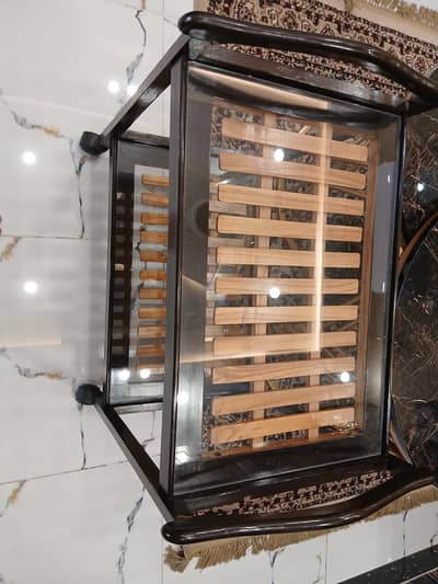 Glass n Wood Food Trolley