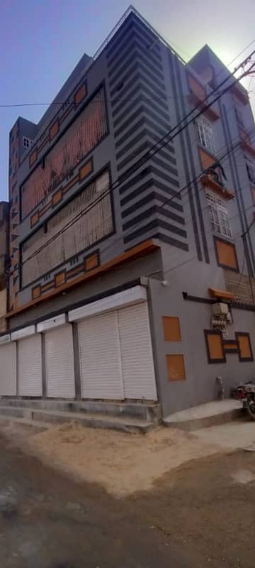 North karachi sector 5M 125 Gaz G+3 Rcc 40/24 fit road cornar+5 shops